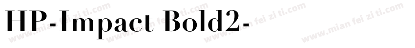 HP-Impact Bold2字体转换
